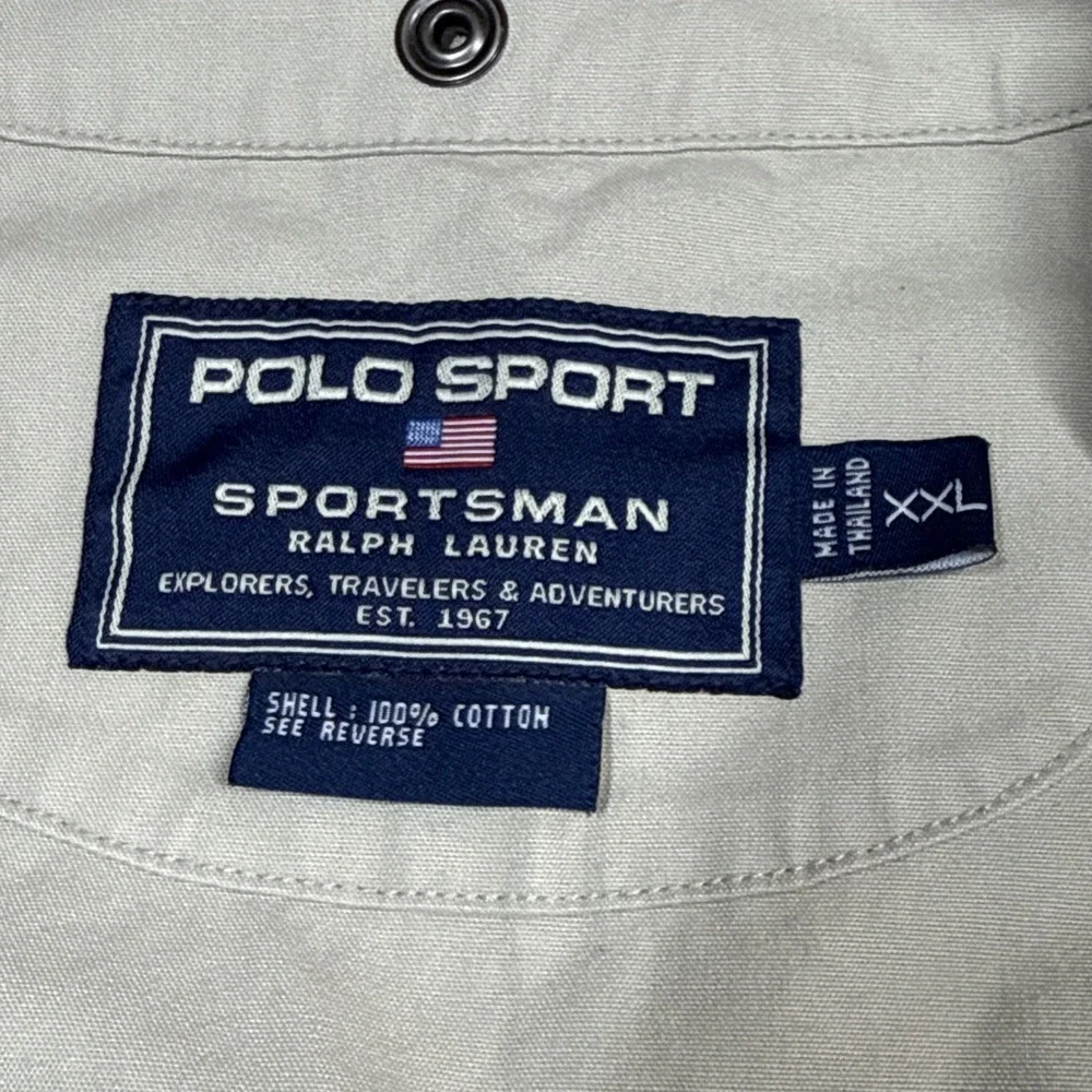 Vintage Polo Sport Sportsman Vest Men XXL Tan Utility Fishing